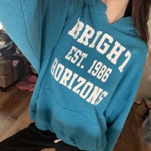 Blue Bright Horizons Oversized Hoodie